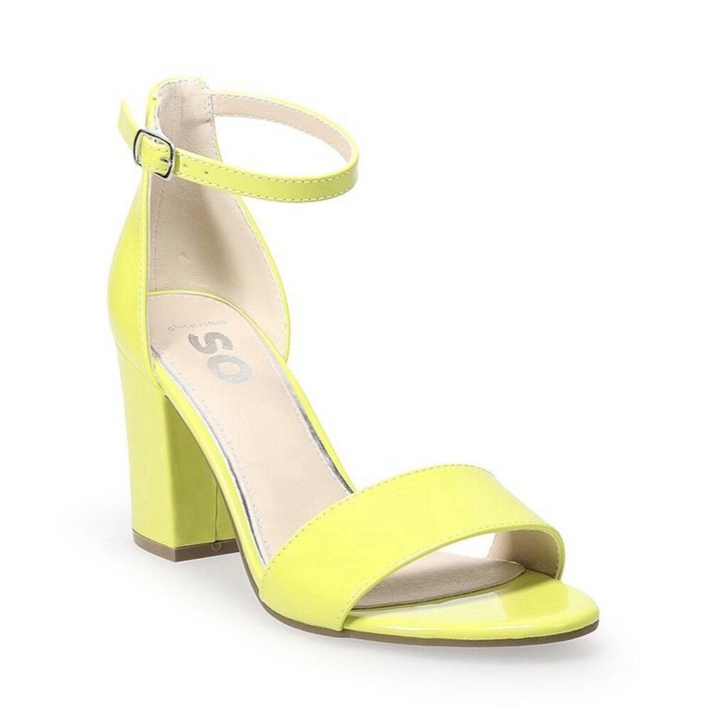 Women Ankle Strap Open Toe Low Chunky Block Heel Sandals Wedding Dress Shoes 8M - Picture 4 of 12
